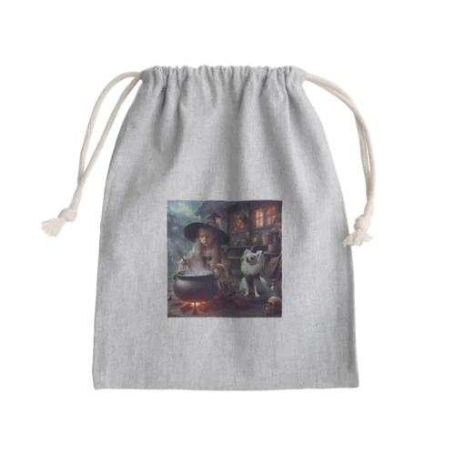 少女魔女とチワワ4 Mini Drawstring Bag