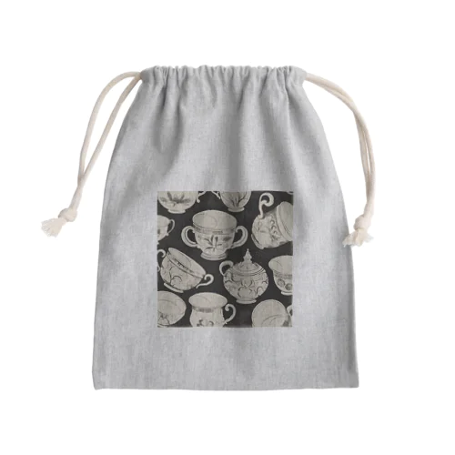 花の詩カップ(The Flower Poetry Cup) Mini Drawstring Bag