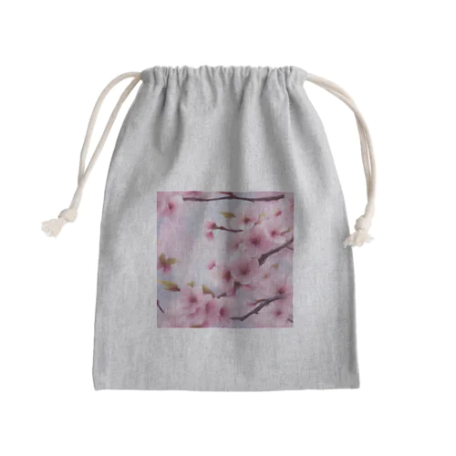 桜色の幸せなひととき Mini Drawstring Bag