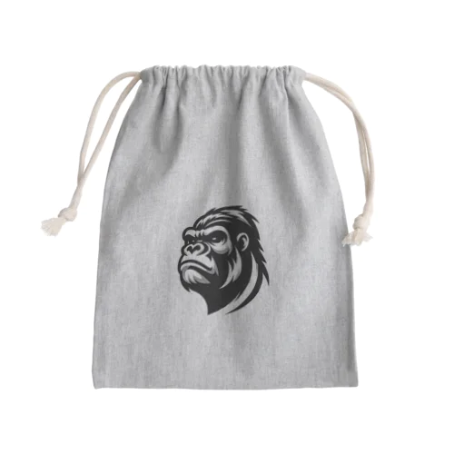 ゴリラ顔 Mini Drawstring Bag