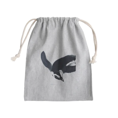 涼やかに空を泳ぐペンギン Mini Drawstring Bag