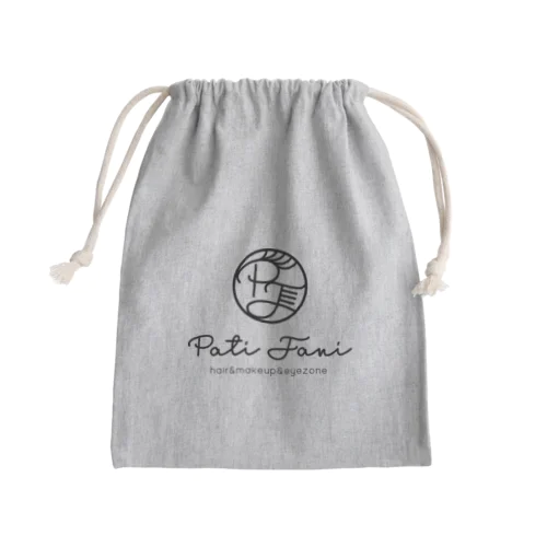 pati fani ロゴグッズ　縦バージョン Mini Drawstring Bag