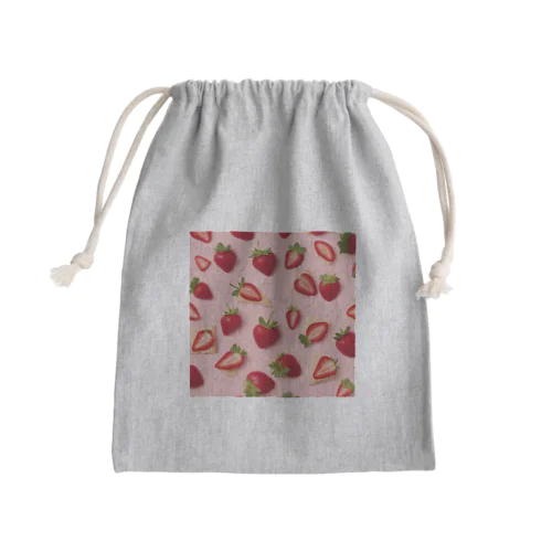 ベリーストロベリー Mini Drawstring Bag