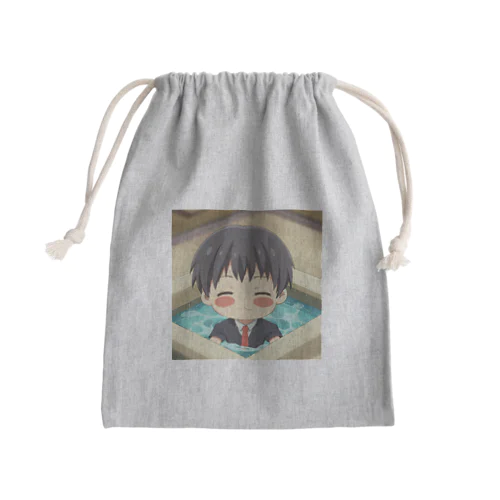 温泉＠サラリーマン Mini Drawstring Bag