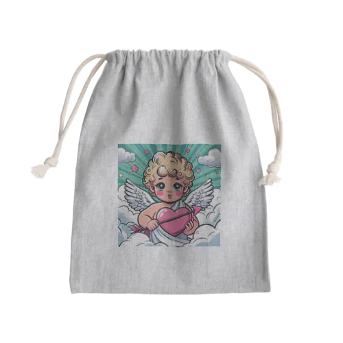 かわい天使 Mini Drawstring Bag