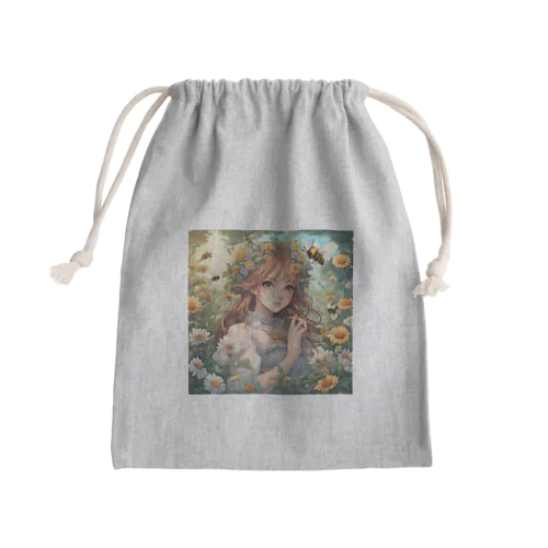 魅惑の庭園ミツバチ子さん Mini Drawstring Bag