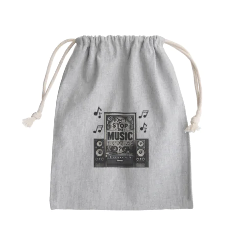 ドントストップミュージック Mini Drawstring Bag