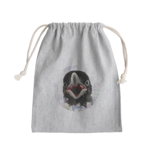 ちびっ子カラス Mini Drawstring Bag