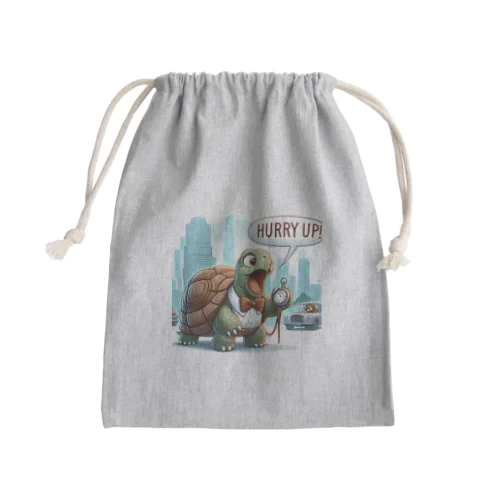 HURRY　UP! Mini Drawstring Bag