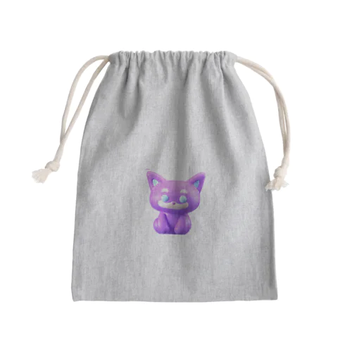 バイオレット　キャット Mini Drawstring Bag