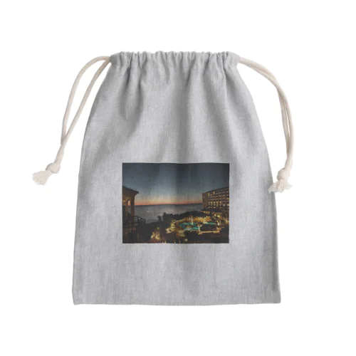 南国のサンセットビュー Mini Drawstring Bag