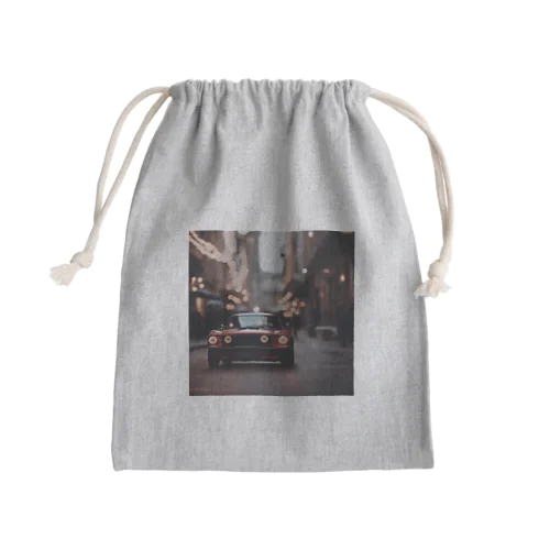 車とネオン Mini Drawstring Bag