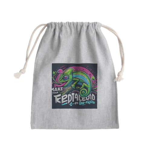 新種のカメレオン Mini Drawstring Bag