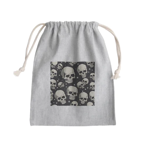 ロックンロールスカル Mini Drawstring Bag