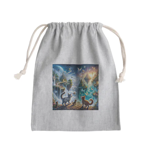 奇跡の探索者：子猫たちの魔法の旅 Mini Drawstring Bag