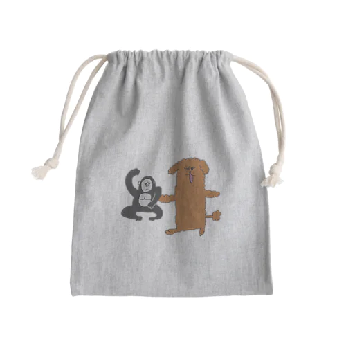 犬とゴリラ Mini Drawstring Bag