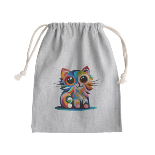 仮）ねこしゃん Mini Drawstring Bag