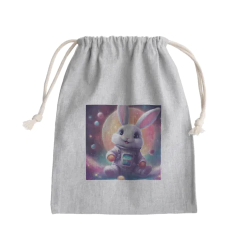 宇宙のかわいいウサギ Mini Drawstring Bag