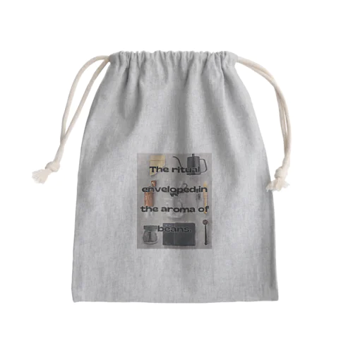 Coffee　コーヒーの魅力 Mini Drawstring Bag