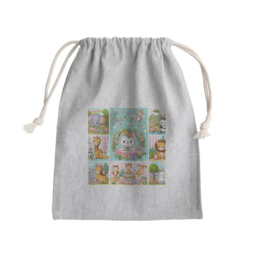 ゆかいなZOO Mini Drawstring Bag