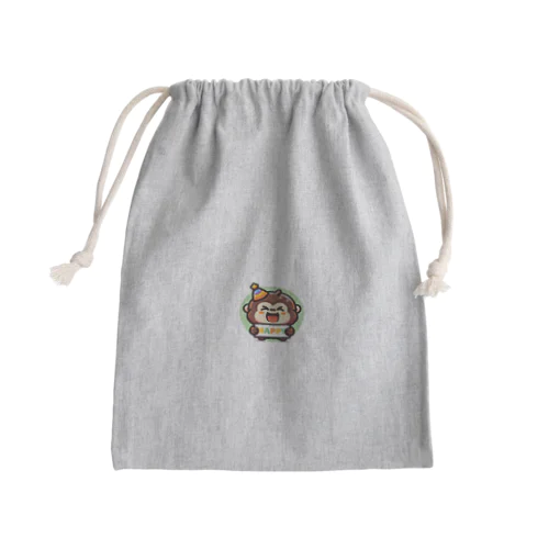 happyゴリラ Mini Drawstring Bag