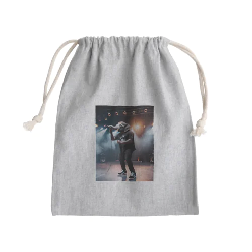 熱唱するゾウ Mini Drawstring Bag