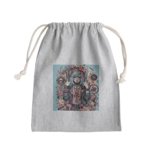 パンク少女 Mini Drawstring Bag