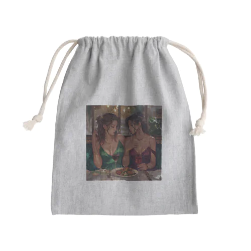 料理を満喫するセクシー美女 アメジスト 2846 Mini Drawstring Bag