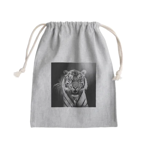 怖い虎 Mini Drawstring Bag
