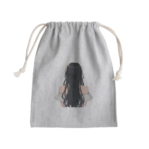 後ろ姿 Mini Drawstring Bag