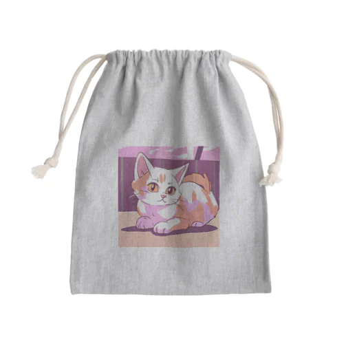 おすましにゃんこ Mini Drawstring Bag