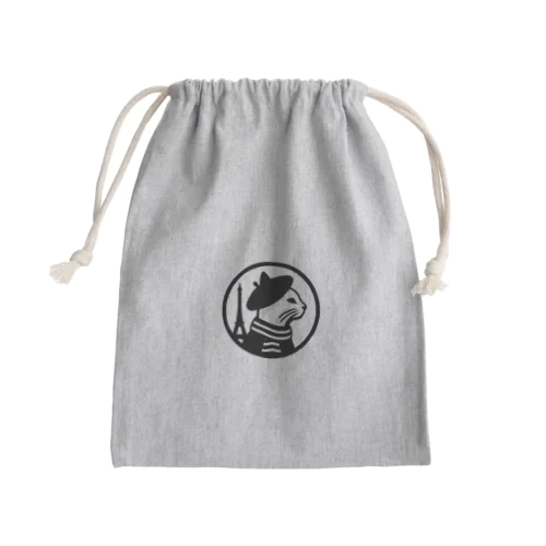 パリジャンキャット Mini Drawstring Bag