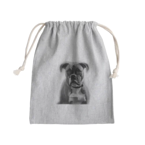 超キュートなボクサー犬 Mini Drawstring Bag