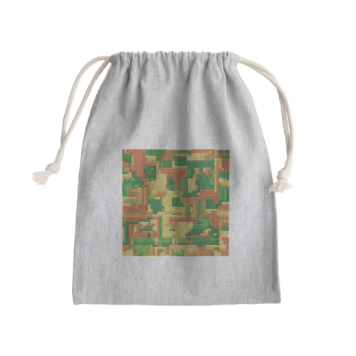 【ピクセルアート】ジャングルと砂漠 Mini Drawstring Bag