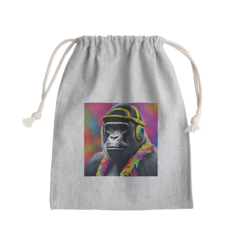 DJ ゴリラくん Mini Drawstring Bag