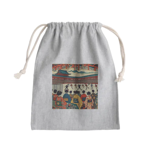 浮世絵　サッカー Mini Drawstring Bag