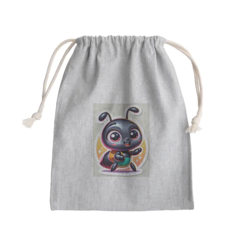 小さなアリが元気にあいさつ Mini Drawstring Bag