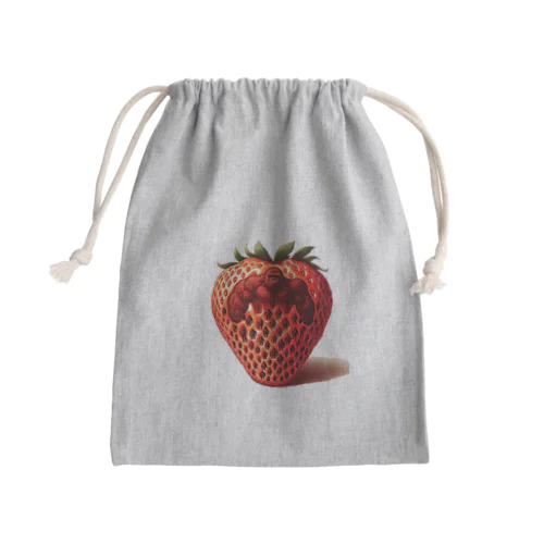 The Mighty Gorilla Strawberry  Mini Drawstring Bag