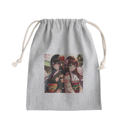 日本美女 Mini Drawstring Bag