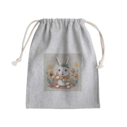 耳が可愛いうさぎちゃん Mini Drawstring Bag