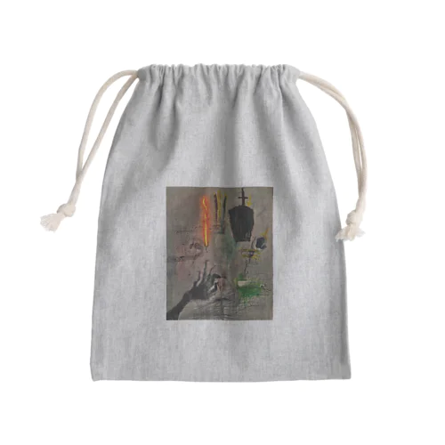 Devil is going to be there  Mini Drawstring Bag