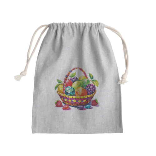 宝石のフルーツバスケット〈切り抜き〉 Mini Drawstring Bag