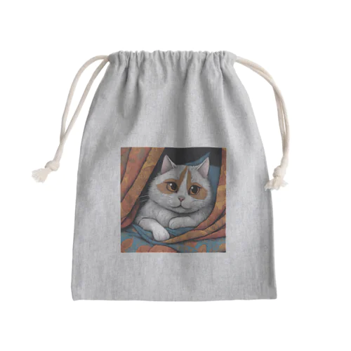 たぬき猫 Mini Drawstring Bag