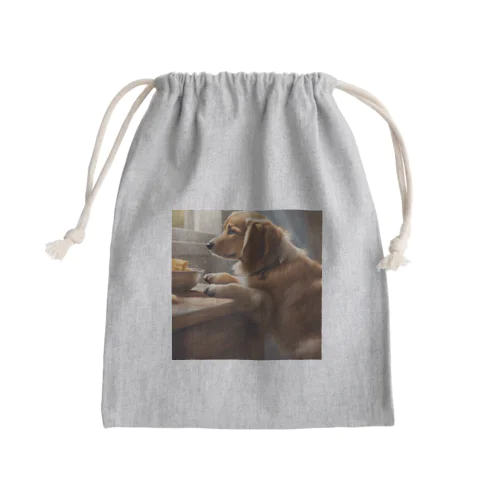 帰りを待つ犬 Mini Drawstring Bag