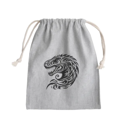 ティラノサウルスのトライバル Mini Drawstring Bag