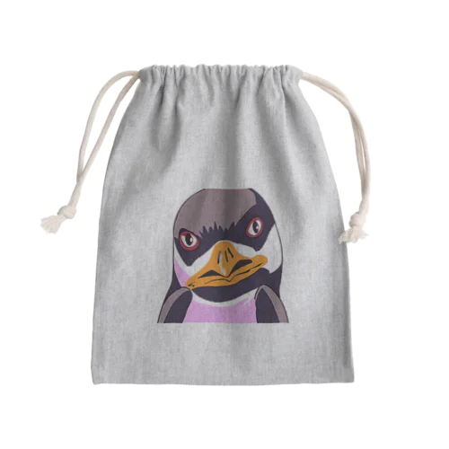 怒りのペンギン Mini Drawstring Bag