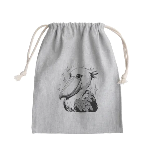 モノクロームハシビロコウ Mini Drawstring Bag