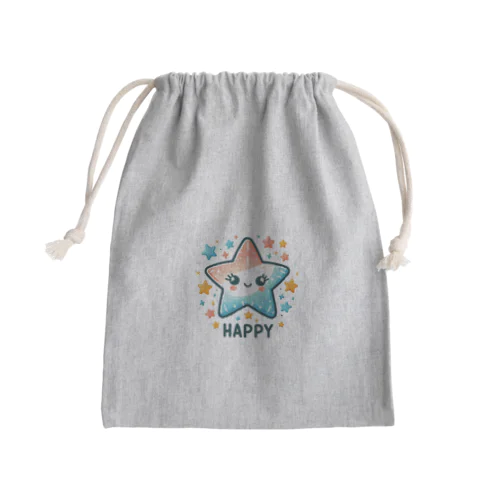 めずらしいスターデザイン Mini Drawstring Bag