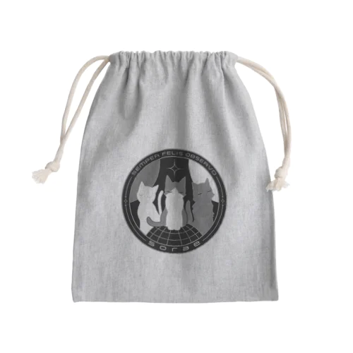 「にゃんたい観測 ミッションマーク２」 Mini Drawstring Bag