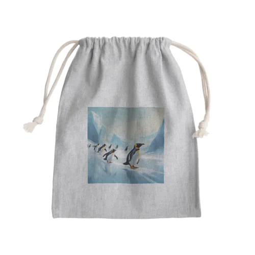 競争するペンギン達 Mini Drawstring Bag